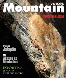 Capa Edi��o 100 - Felipe C. Alvares escalando "O Inquilino", 9a - Serra do Cip�, MG