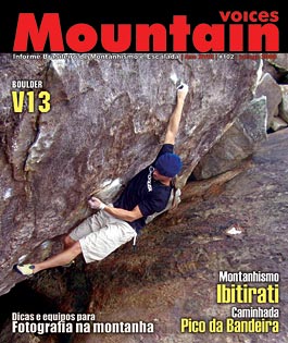 Capa Edição 100 - Felipe C. Alvares escalando "O Inquilino", 9a - Serra do Cipó, MG
